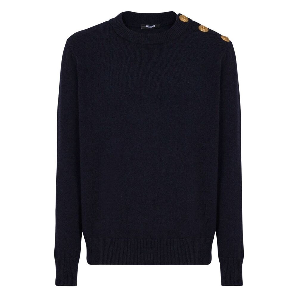 BALMAIN Navy Blue Sweater